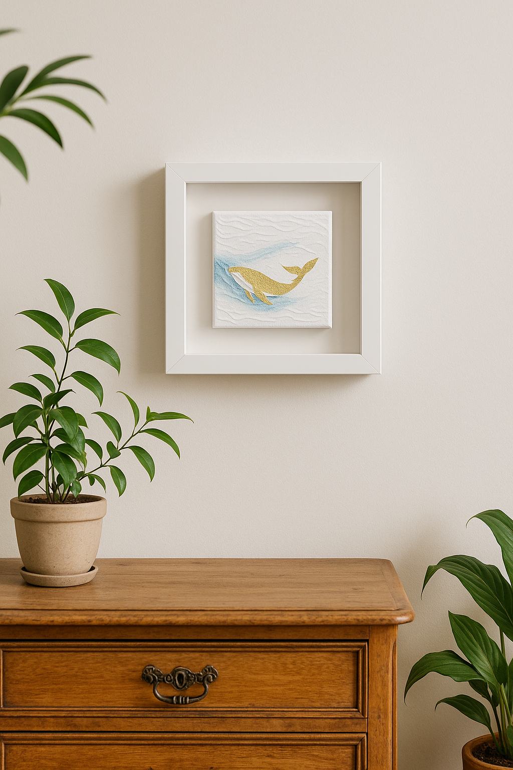 Goldwal auf Leinwand eingerahmt | + Patenschaft